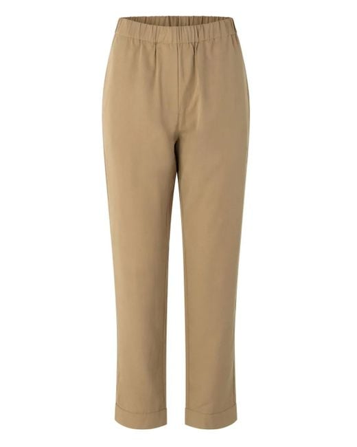 Samsøe & Samsøe Hoys Broek Met Elastische Taille En Toelopende Pijpen in het Natural