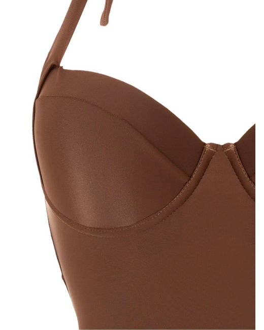Amir Slama Brown Plain One-Piece