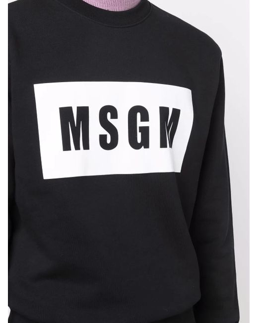 Sudadera Con Logo Estampado MSGM de hombre de color Black
