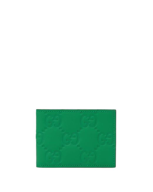 Gucci GG Debossedlogo Wallet in Green for Men Lyst