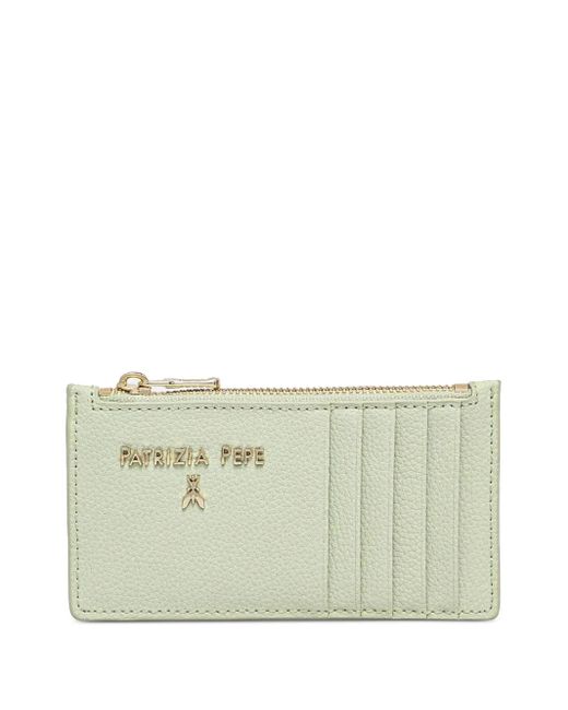 Patrizia Pepe Green Logo-Plaque Wallet