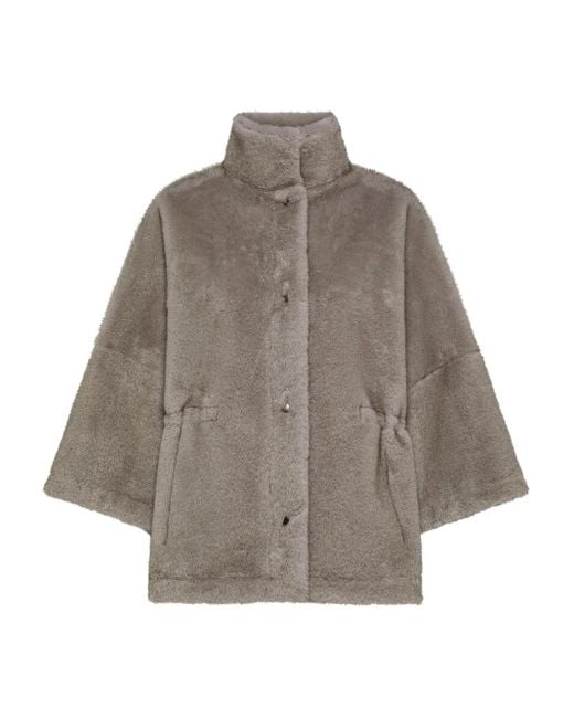 Seventy Gray Faux-Fur Jacket
