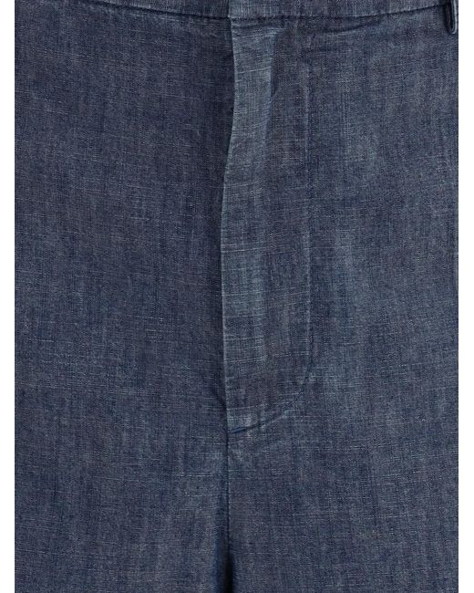 Jil Sander Blue Tailored Shorts for men