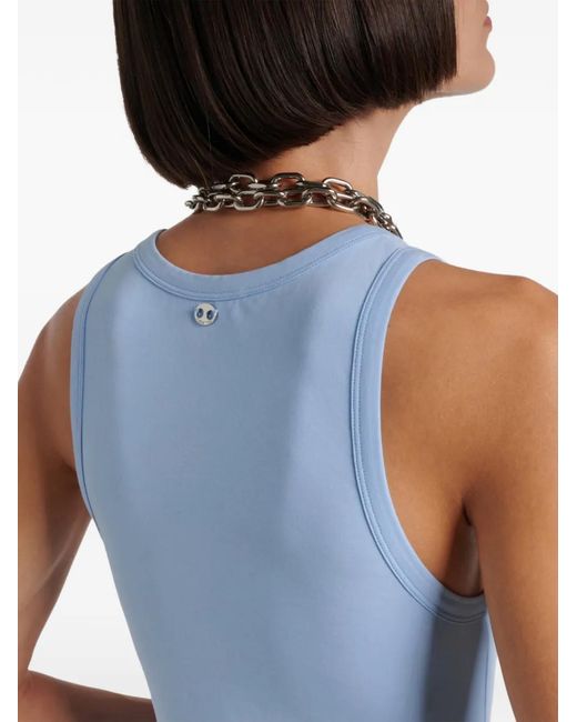 Rabanne Blue Robe Longue À Découpes