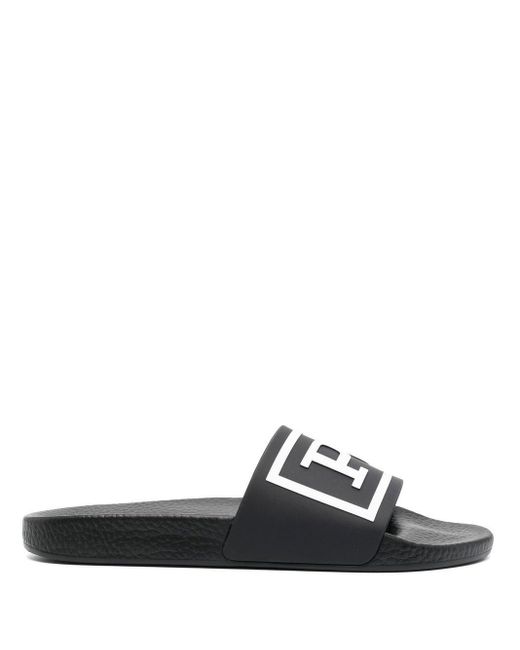 Polo Ralph Lauren Logo-embossed Slide Sandals in Black for Men | Lyst