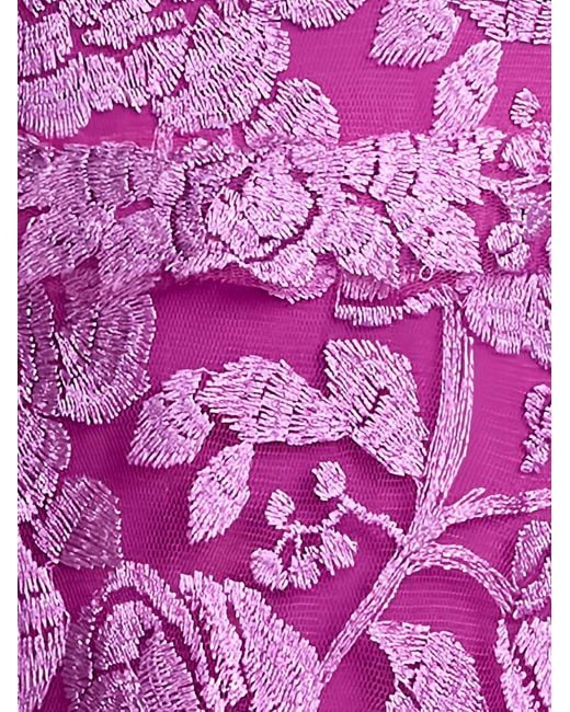 Tadashi Shoji Pink Floral Lace Dress