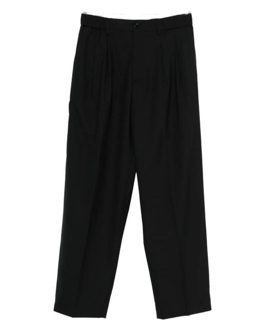 メンズ Les Hommes ロゴプレート パンツ Black