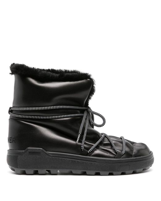 Bogner Black Chamonix Leather Ankle Boots