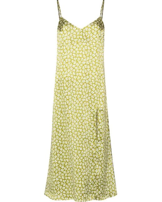 Reformation Silk Britten Floral-print Slip Dress in Green | Lyst UK
