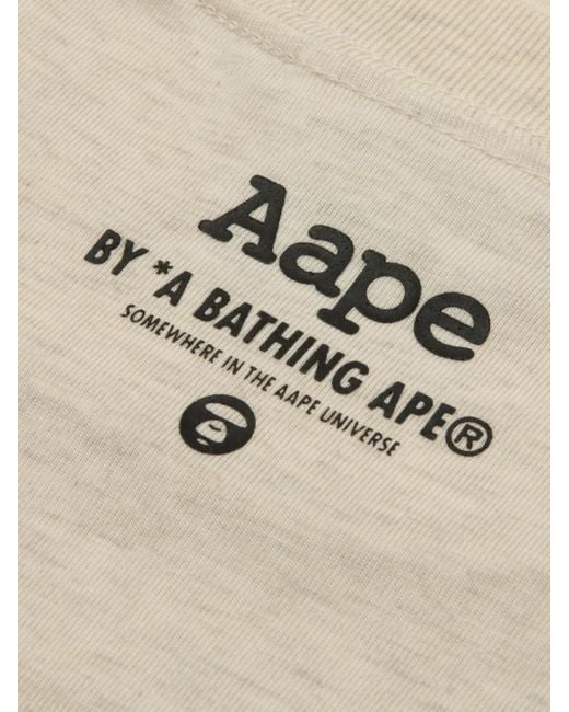 Aape By A Bathing Ape Natural Bulldog Graphic-Print T-Shirt