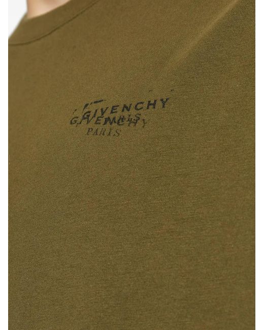 Givenchy Green Logo-Detail Short-Sleeve T-Shirt for men