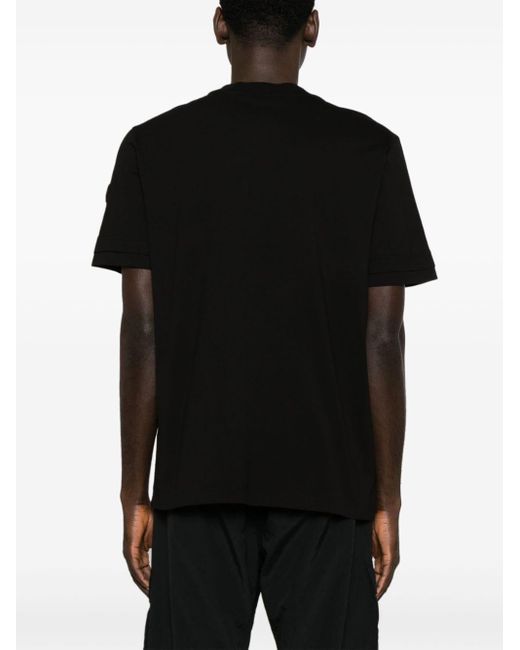 T-shirt en jersey à imprimé logo Moncler pour homme en coloris Black