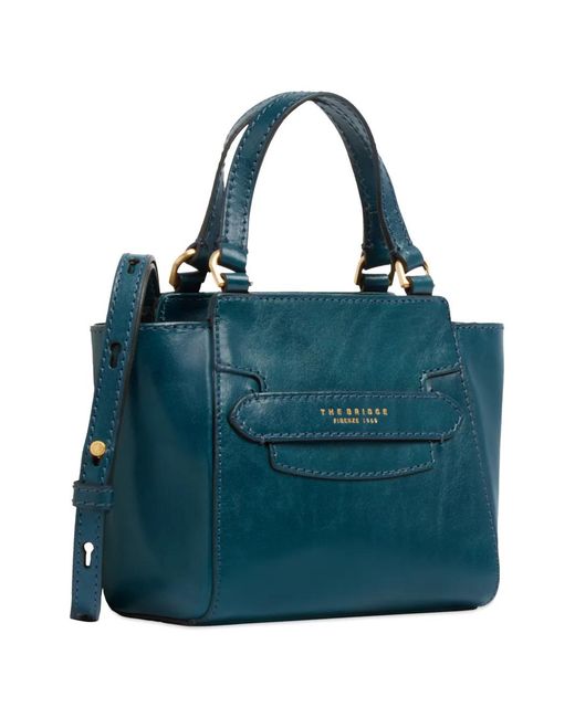 The Bridge Blue Leather Shoulder Bag