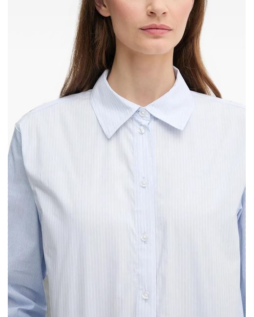 DKNY Gestreept Blouse in het White