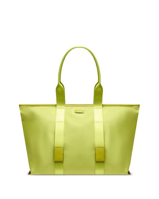 Lancel Yellow Large Mistral Rollable Zip Tote Bag