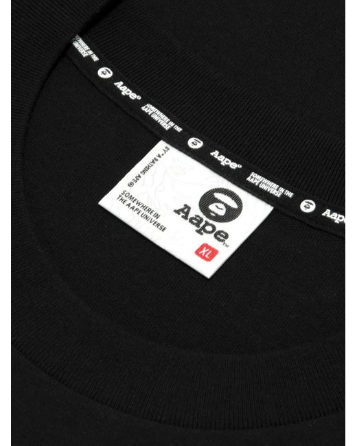Aape By A Bathing Ape Black Aape Graphic T-Shirt for men
