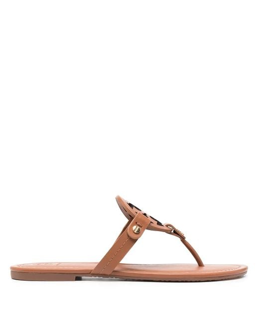 Tory Burch Miller レザーサンダル Brown