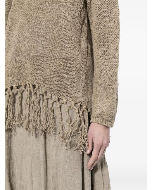 Comme des Garçons Natural Fringed-Hem Sweater