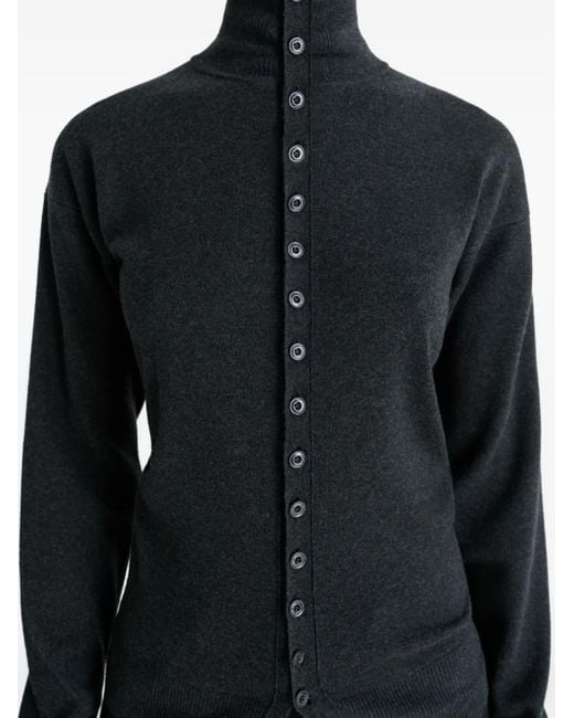 Cardigan A Collo Alto di Lemaire in Blue