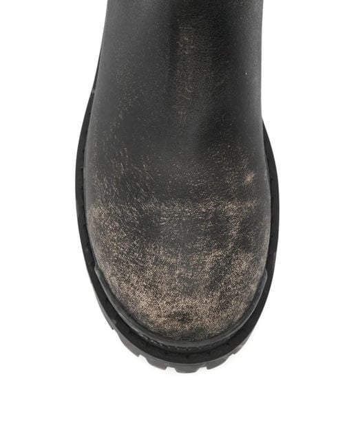 Balenciaga Black Strike Logo Chelsea Boots for men