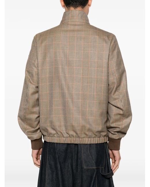 Moncler Brown Frothive Check-Pattern Jacket for men