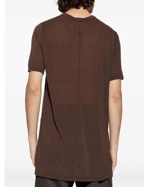 Rick Owens Brown Seam-Detail T-Shirt for men