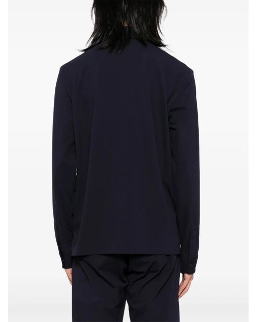 Aspesi Blue Twill Utility Shirt for men
