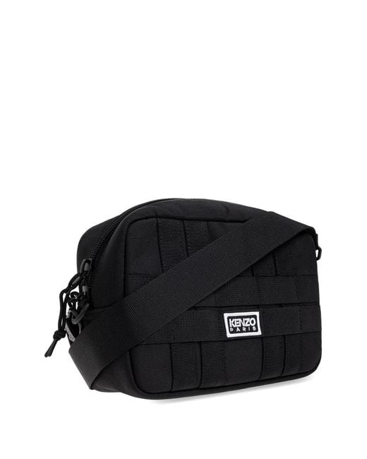 KENZO Black Explorer Messenger Bag for men
