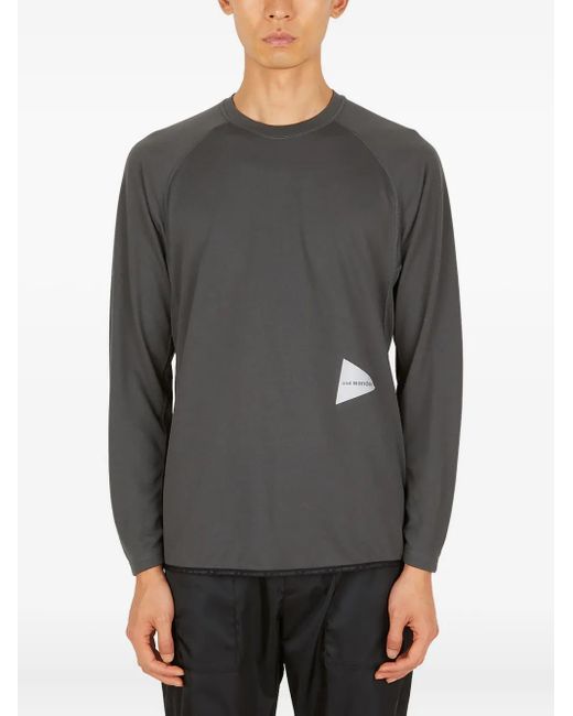 T-Shirt À Logo Imprimé And Wander pour homme en coloris Gray