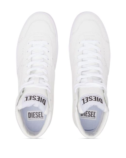 DIESEL White S-leroji Logo-patch Sneakers for men