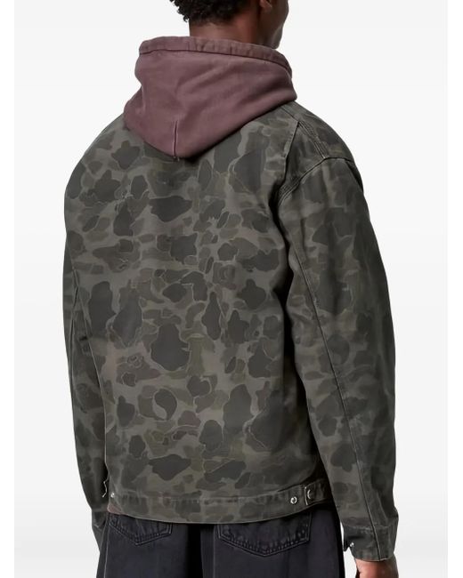 Carhartt Brown Duck Detroit Camouflage-Print Jacket for men
