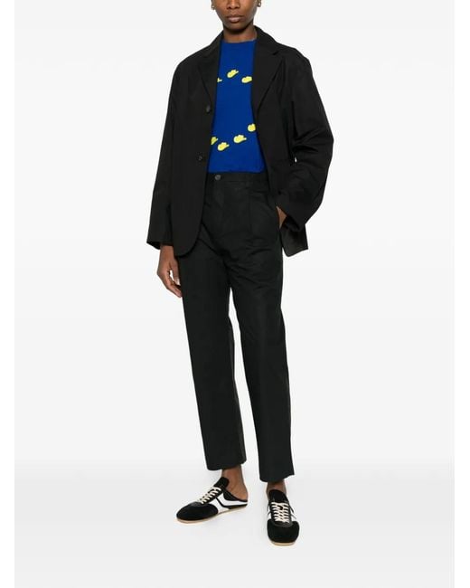 Sofie D'Hoore Black Pleated Straight Trousers