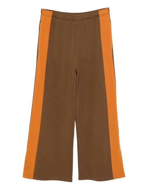 Qasimi Brown Side Strip Track Pants for men