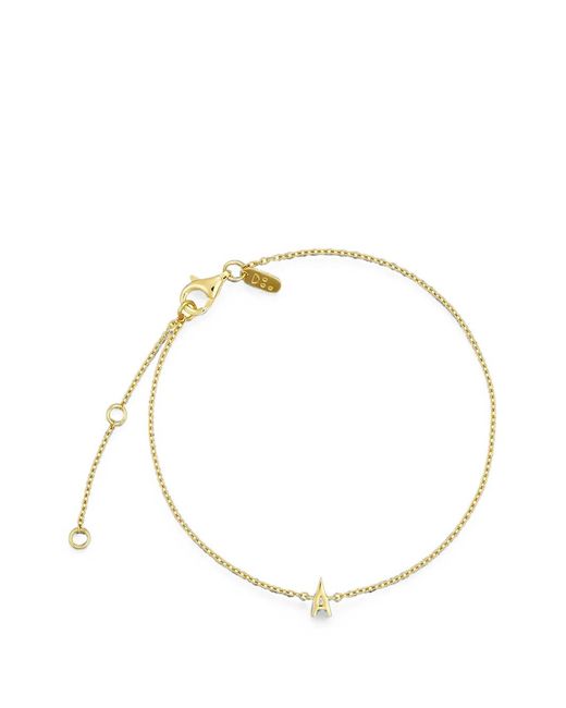 Design Letters Metallic Archetype Letter-Pendant Cable-Link Bracelet