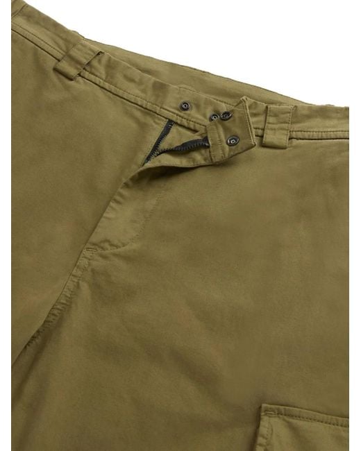 Woolrich Green Garment-Dyed Cargo Trousers for men