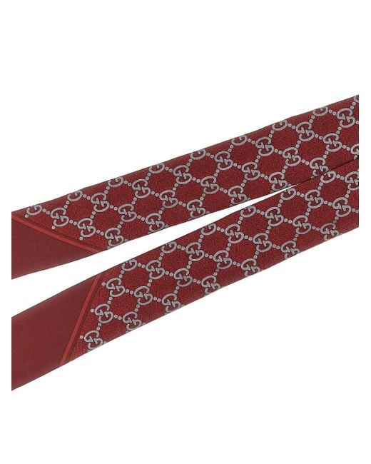 Gucci Purple Laminated Gg-Pattern Scarf