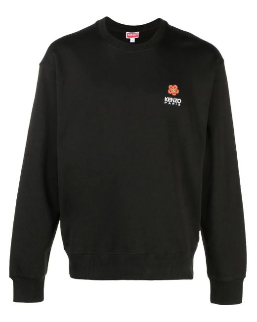 Sweat en coton à logo imprimé KENZO pour homme en coloris Black