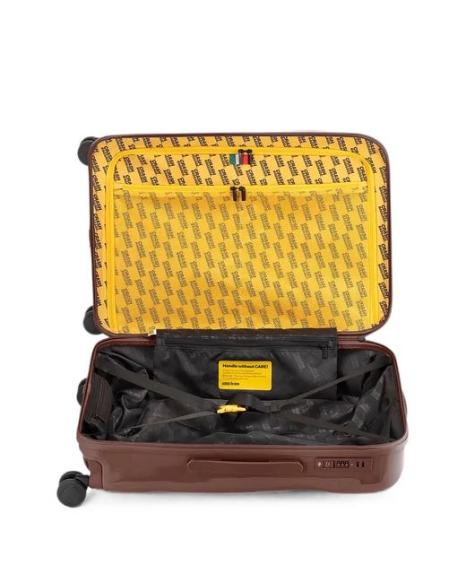 Crash Baggage Brown Medium Icon Dented-Effect Suitcase