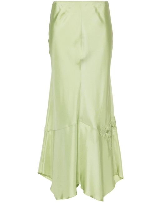 Dorothee Schumacher Green Sensual Coolness Silk Maxi Skirt