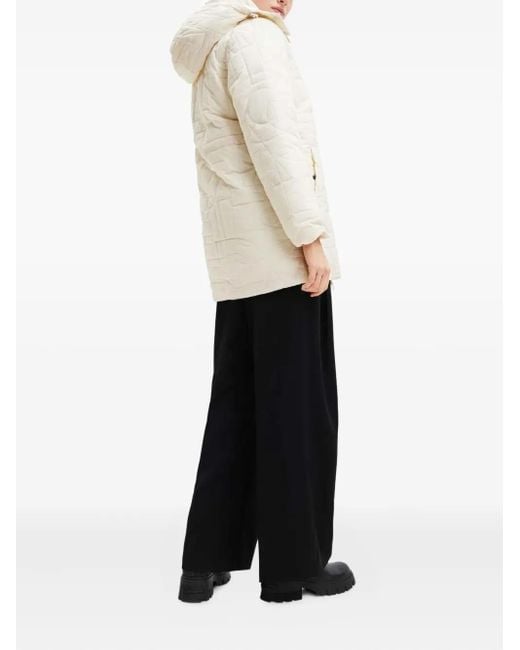 Desigual White Hooded Puffer Jacket