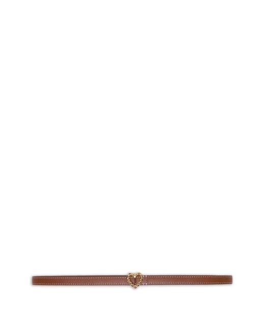 Maje White Slim Heart Belt