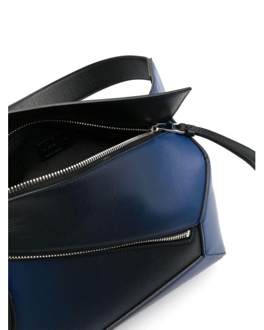 Loewe Blue Small Puzzle Leather Belt Bag for men