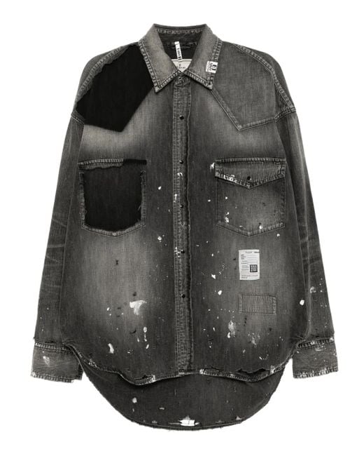 Maison Mihara Yasuhiro Overhemd Met Logopatch in het Black voor heren