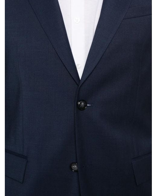Boss Blue Two-Button Wool Suit for men
