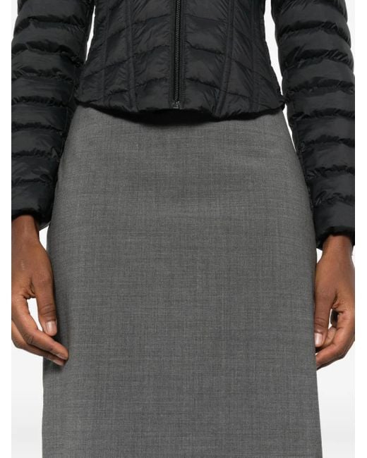 Jupe Crayon À Taille Ceinturée MSGM en coloris Gray