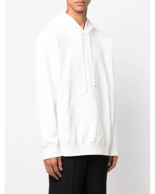 MM6 by Maison Margiela White Graphic-Print Cotton Hoodie for men