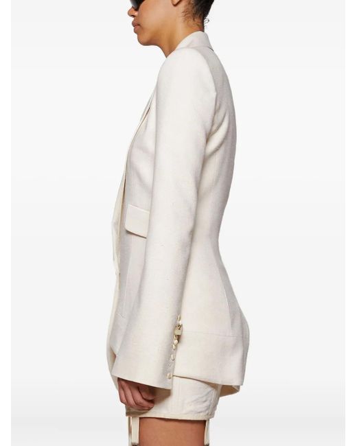 ANGELICA MONTINI STUDIOS Asymmetrische Blazer in het Natural