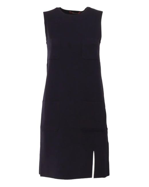 Max Mara スリットディテール ミニドレス Blue