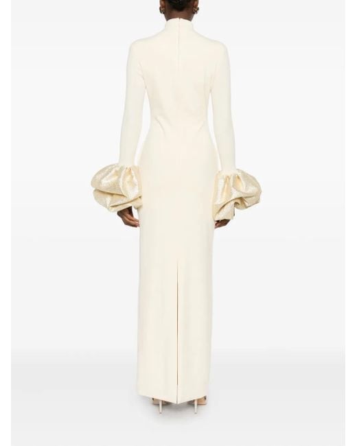 Solace London White Long-Sleeve Maxi Dress