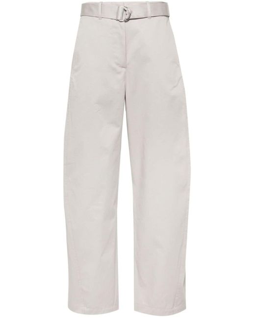 Pantalon fuselé à taille ceinturée MSGM en coloris White